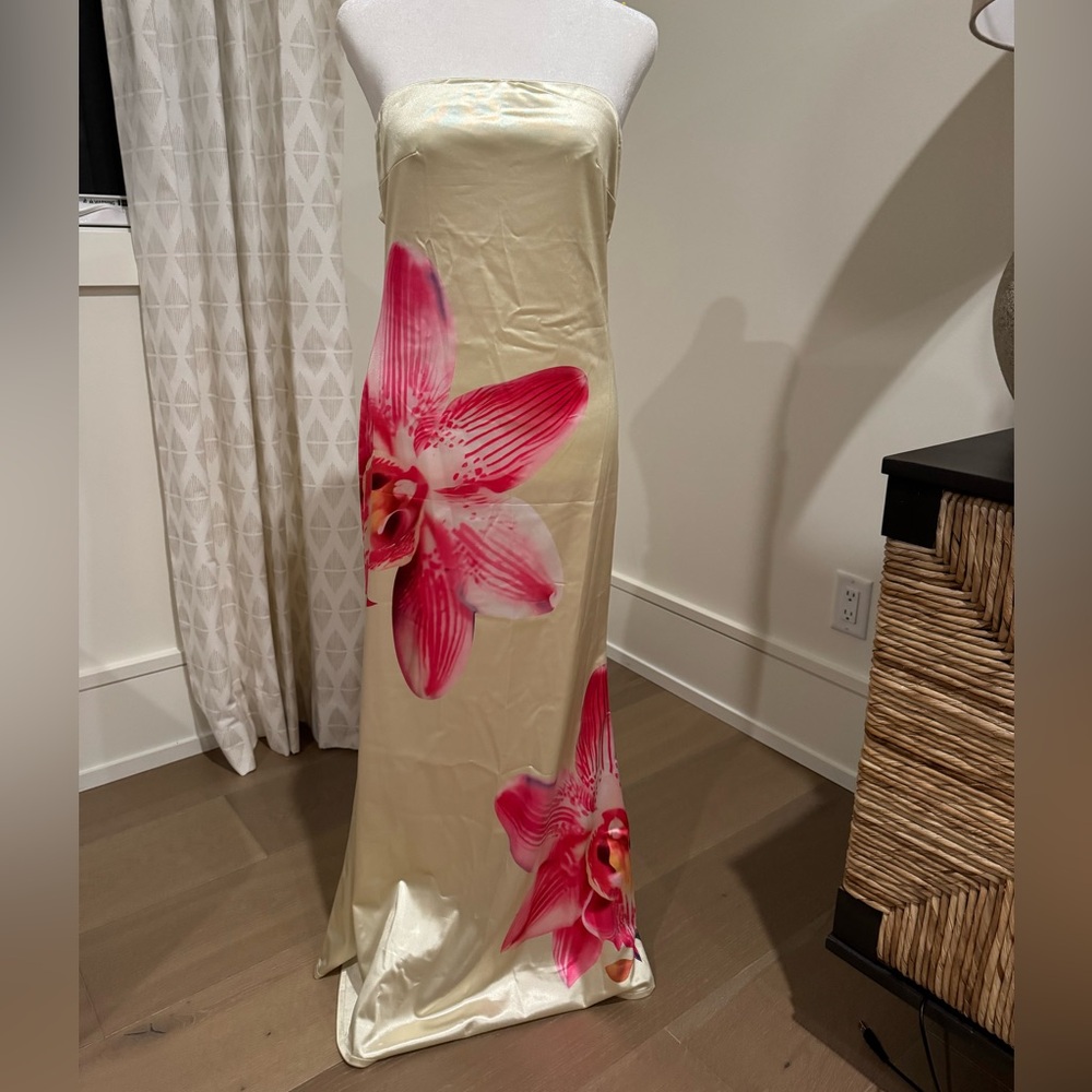 Floral Strapless Maxi Dress